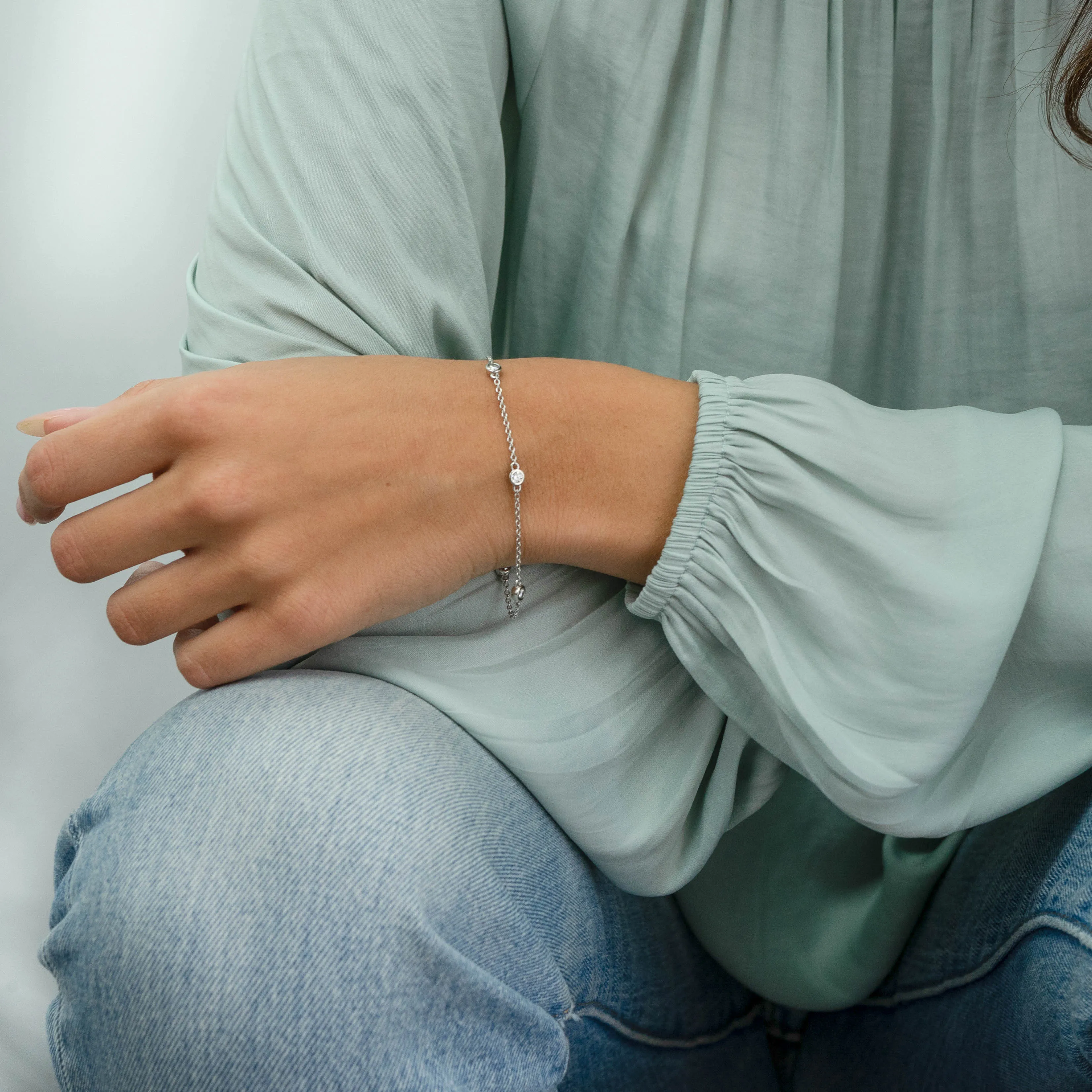 0.55 d.e.w cts Artemis Moissanite Bracelet