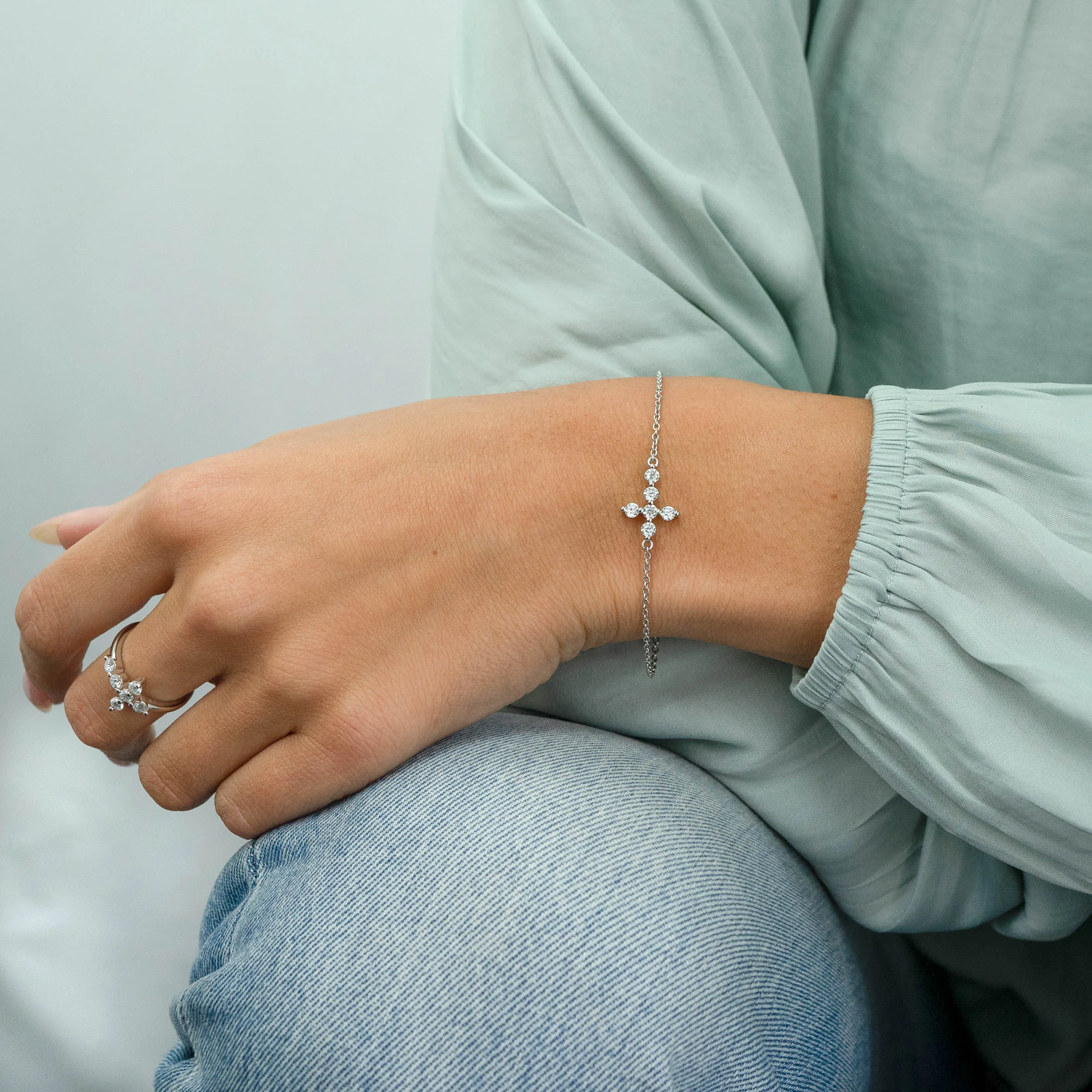 0.66 d.e.w cts Evangeline Moissanite Bracelet