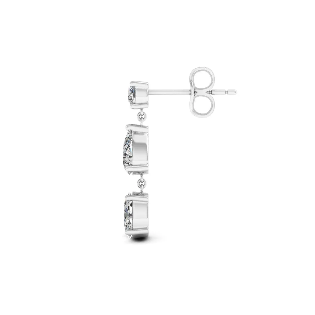 0.66 d.e.w cts Gaia Moissanite Dangle Earrings