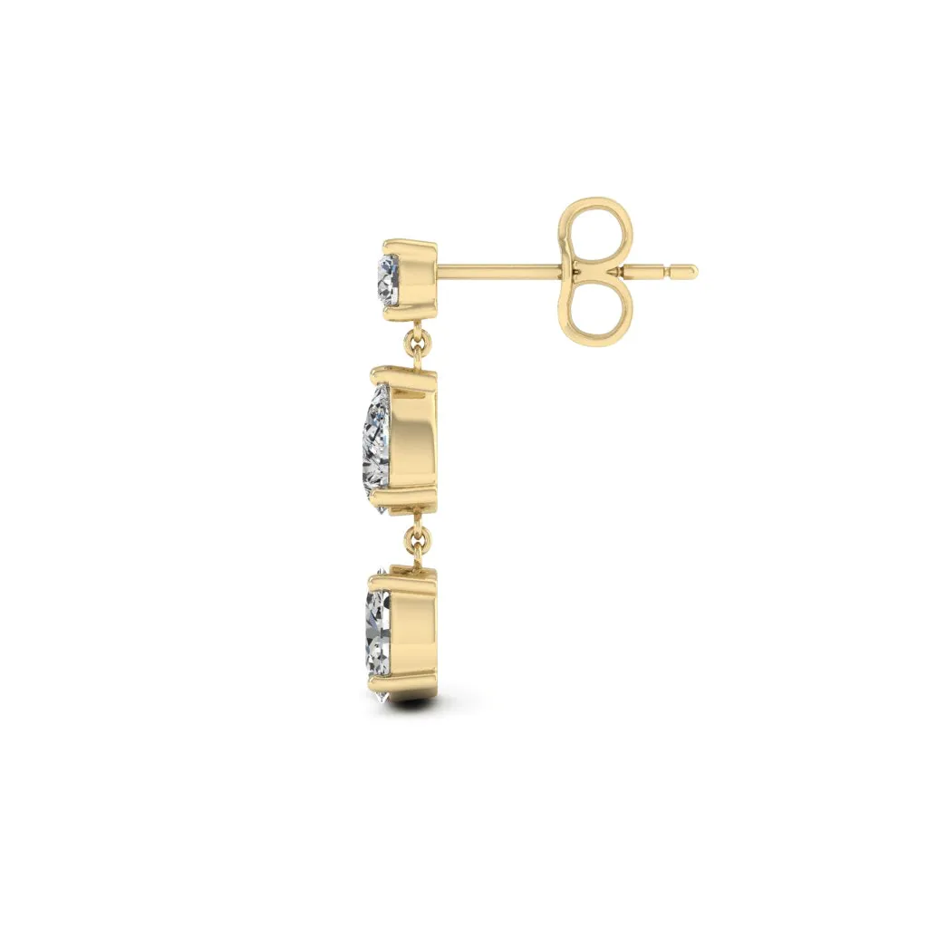 0.66 d.e.w cts Gaia Moissanite Dangle Earrings