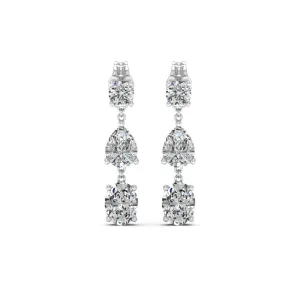 0.66 d.e.w cts Gaia Moissanite Dangle Earrings