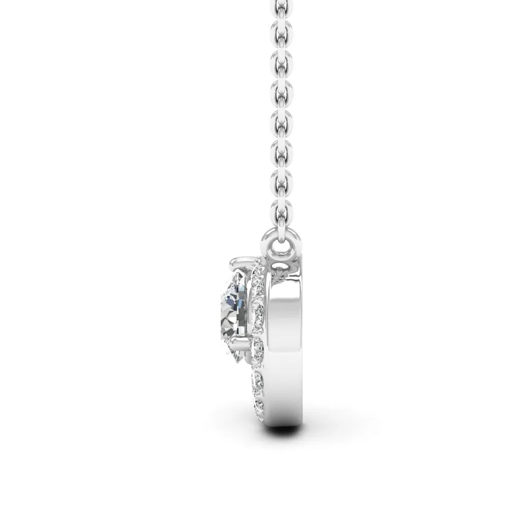 0.66 d.e.w cts Luna Moissanite Necklace