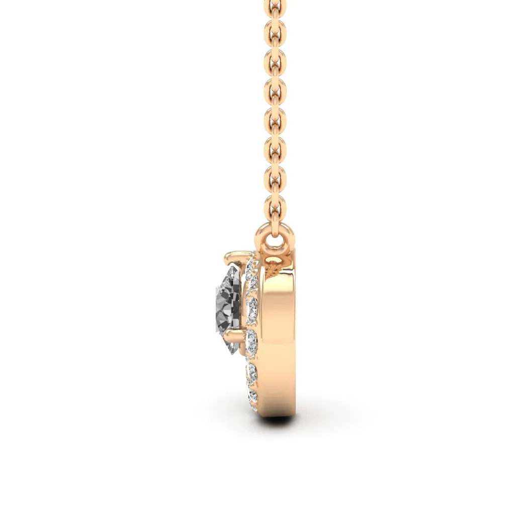 0.66 d.e.w cts Luna Moissanite Necklace