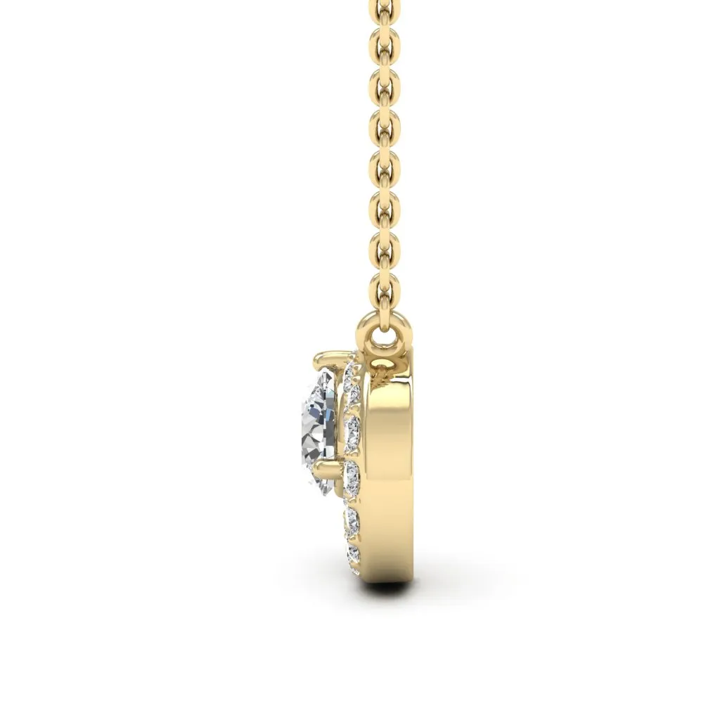0.66 d.e.w cts Luna Moissanite Necklace