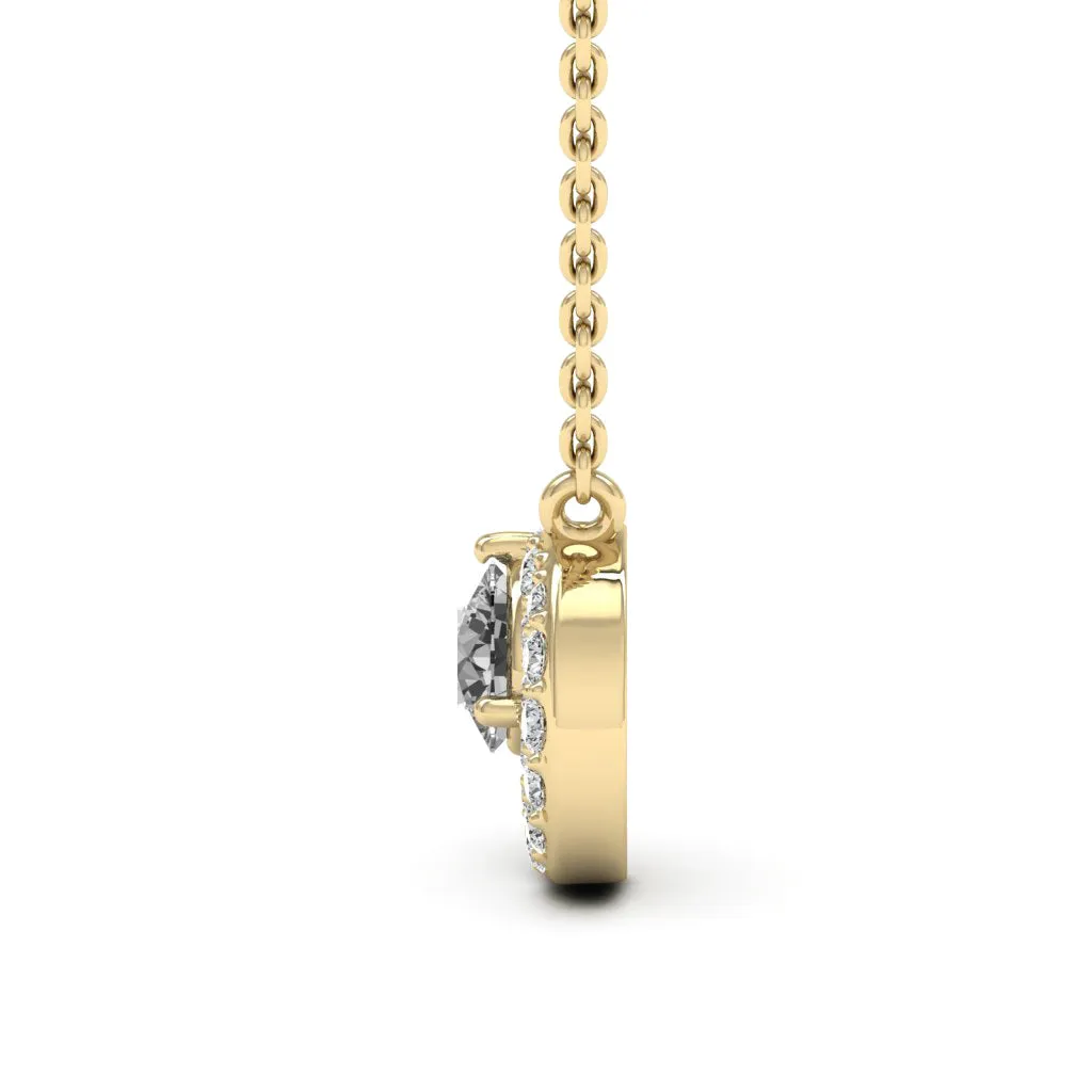 0.66 d.e.w cts Luna Moissanite Necklace