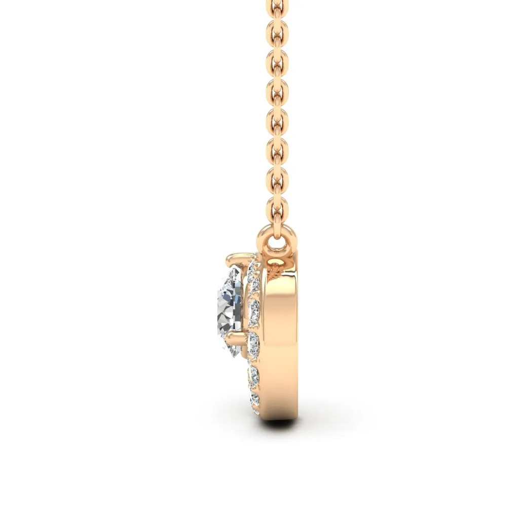 0.66 d.e.w cts Luna Moissanite Necklace