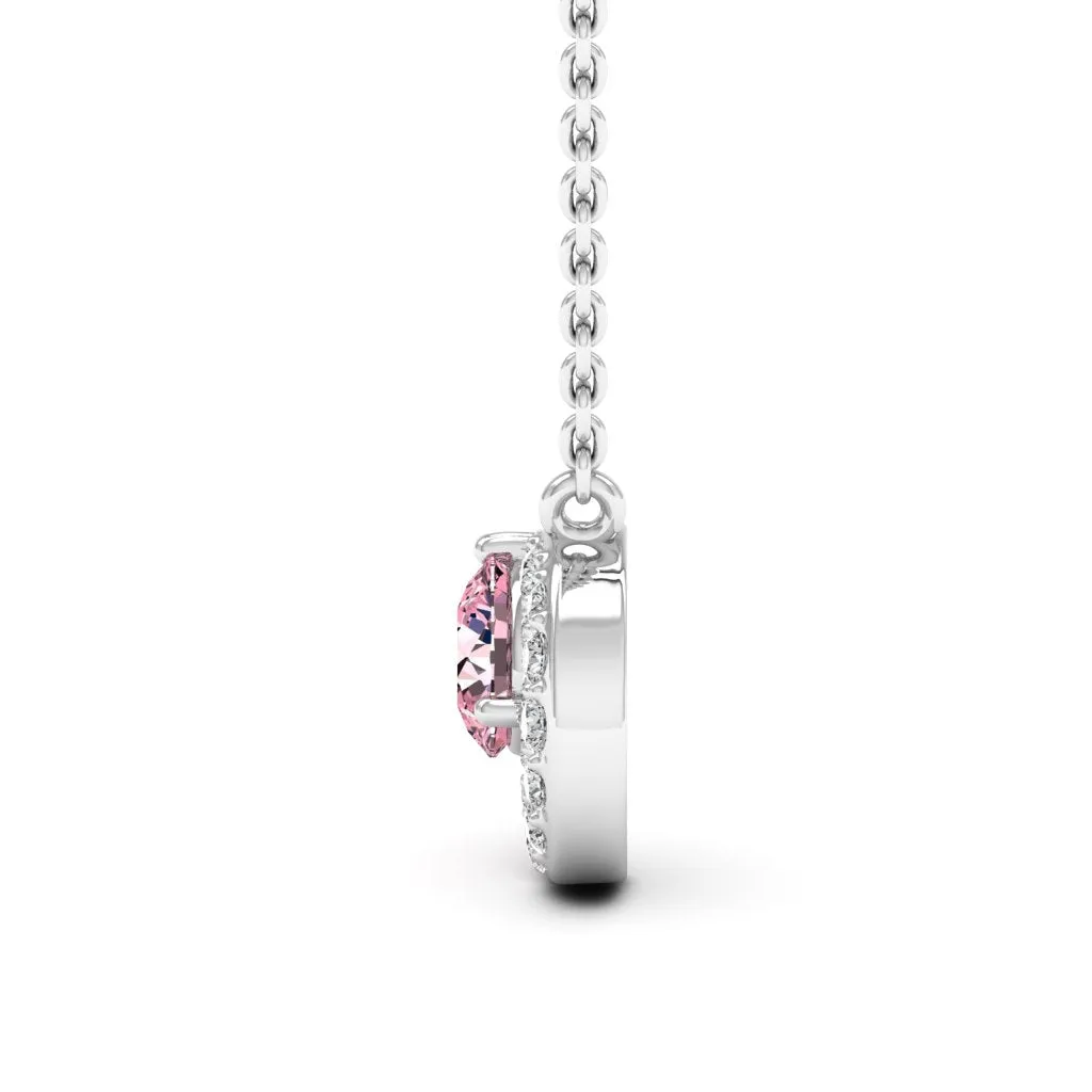 0.66 d.e.w cts Luna Moissanite Necklace