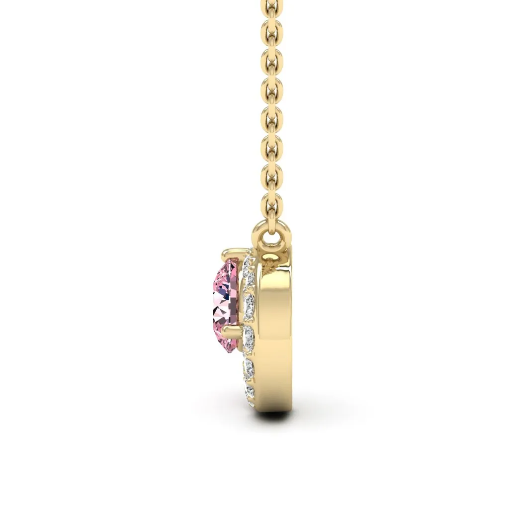 0.66 d.e.w cts Luna Moissanite Necklace