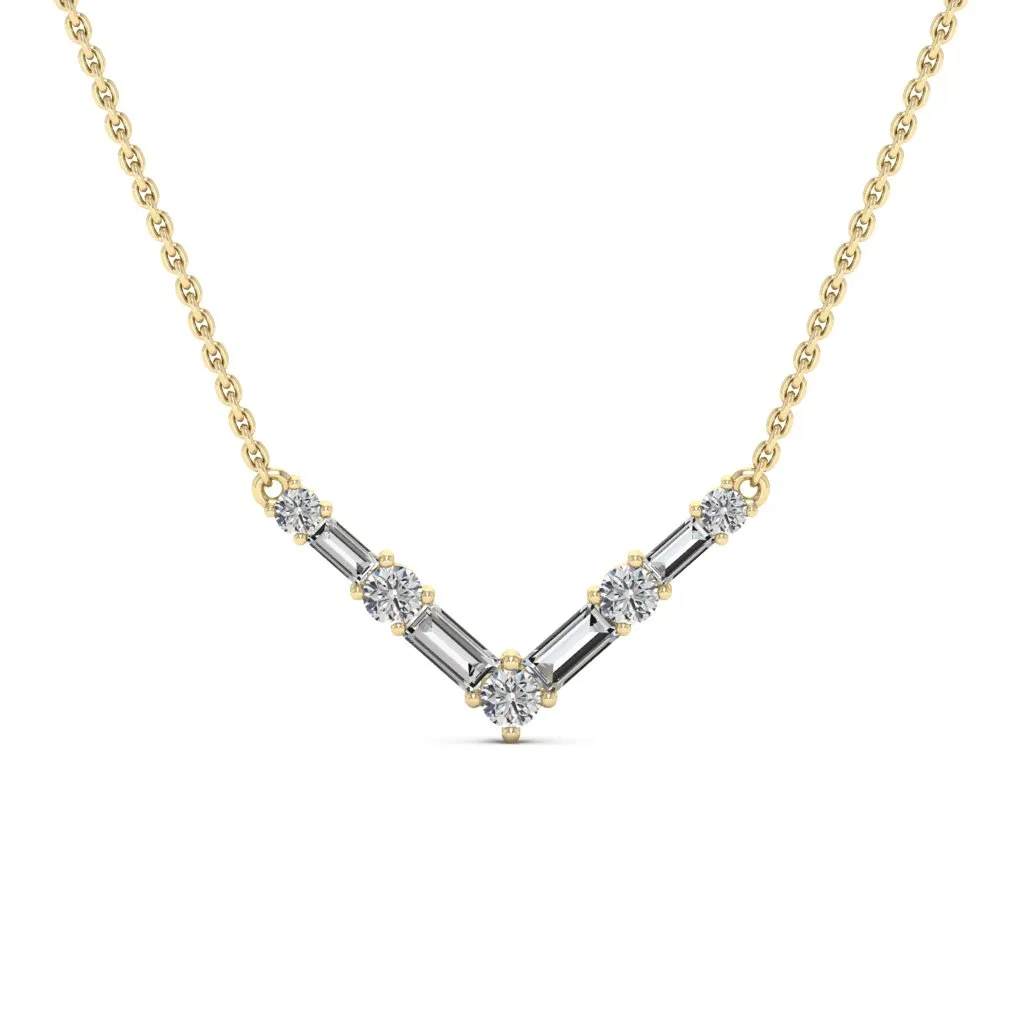 0.68 d.e.w cts Vera Moissanite Necklace