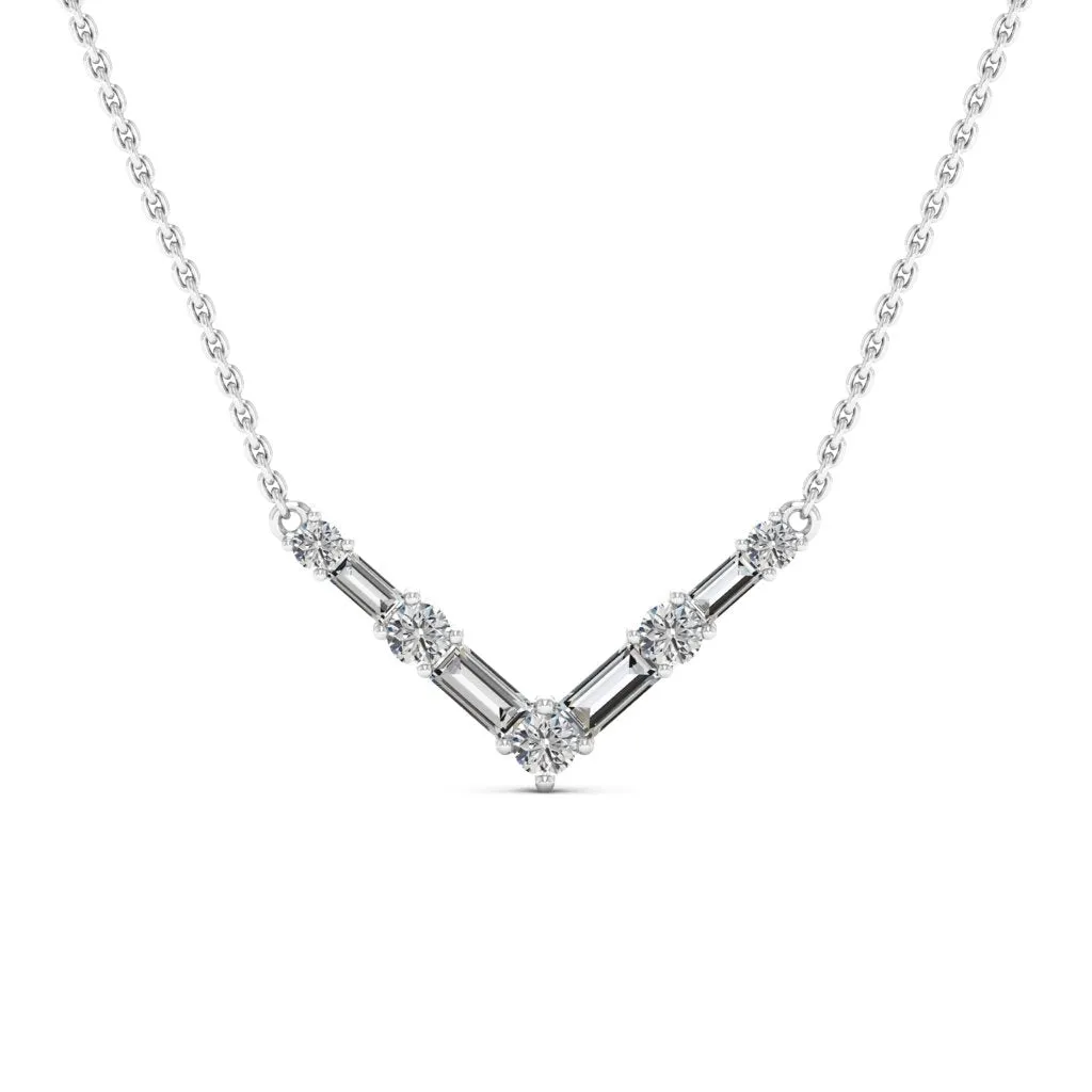 0.68 d.e.w cts Vera Moissanite Necklace