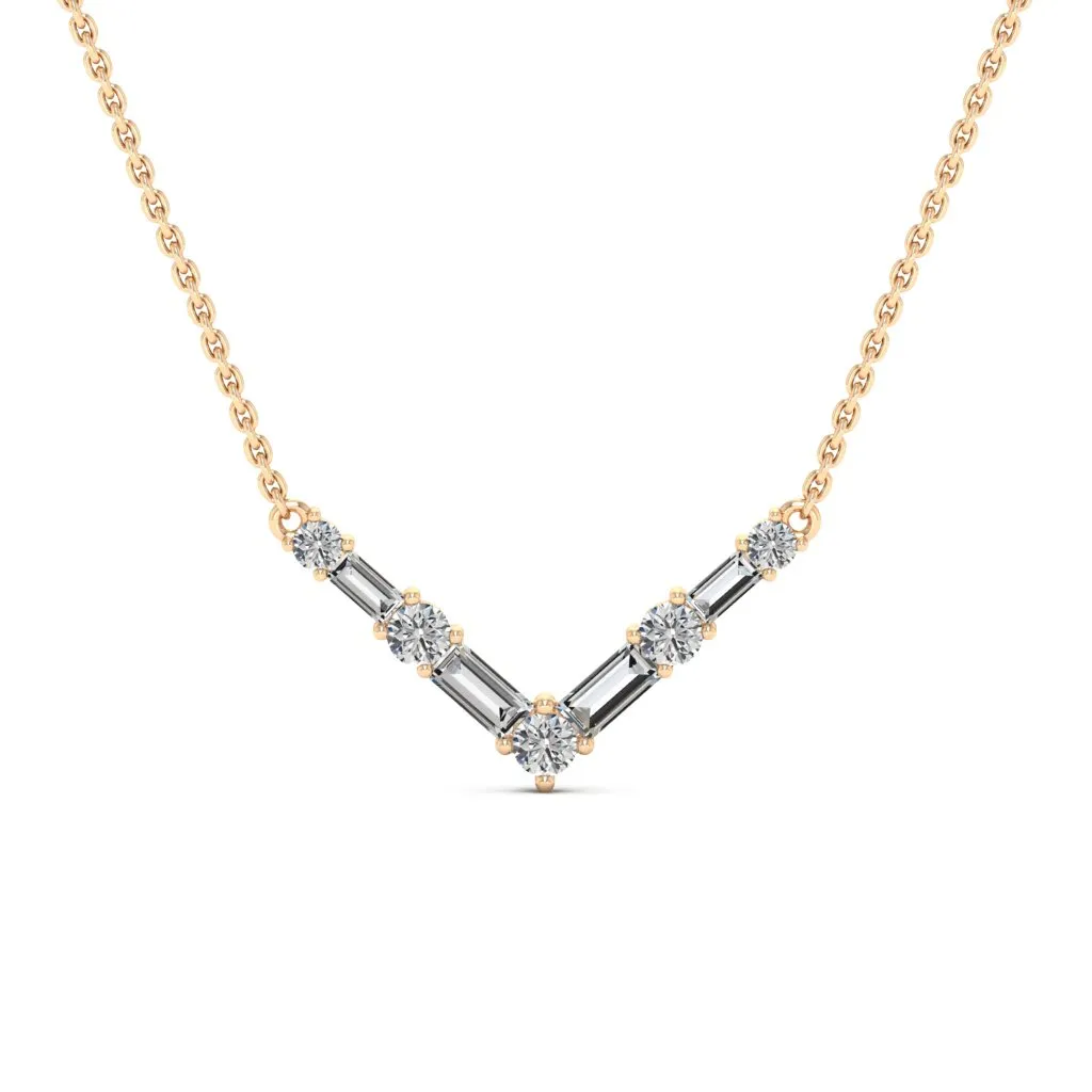 0.68 d.e.w cts Vera Moissanite Necklace