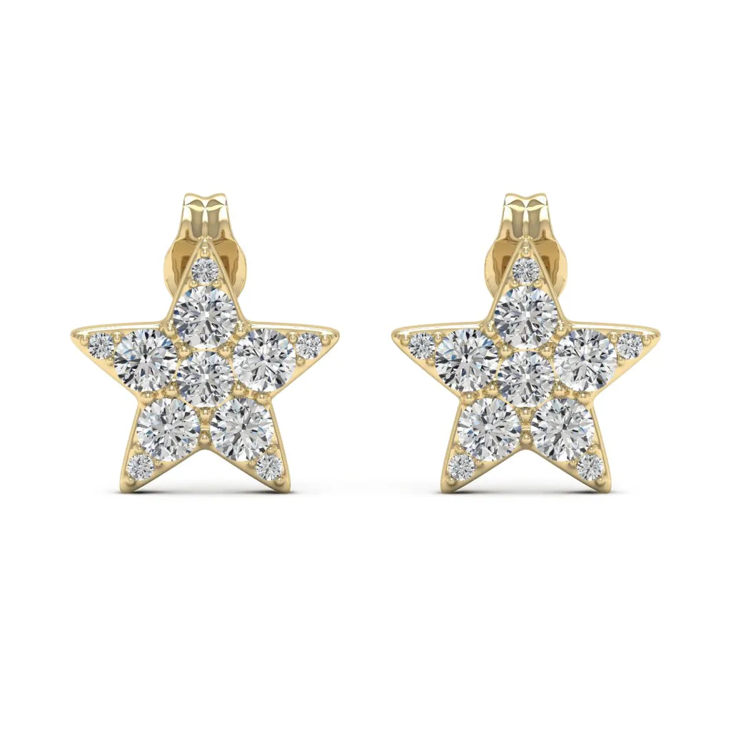 0.71 d.e.w cts Elena Moissanite Stud Earrings