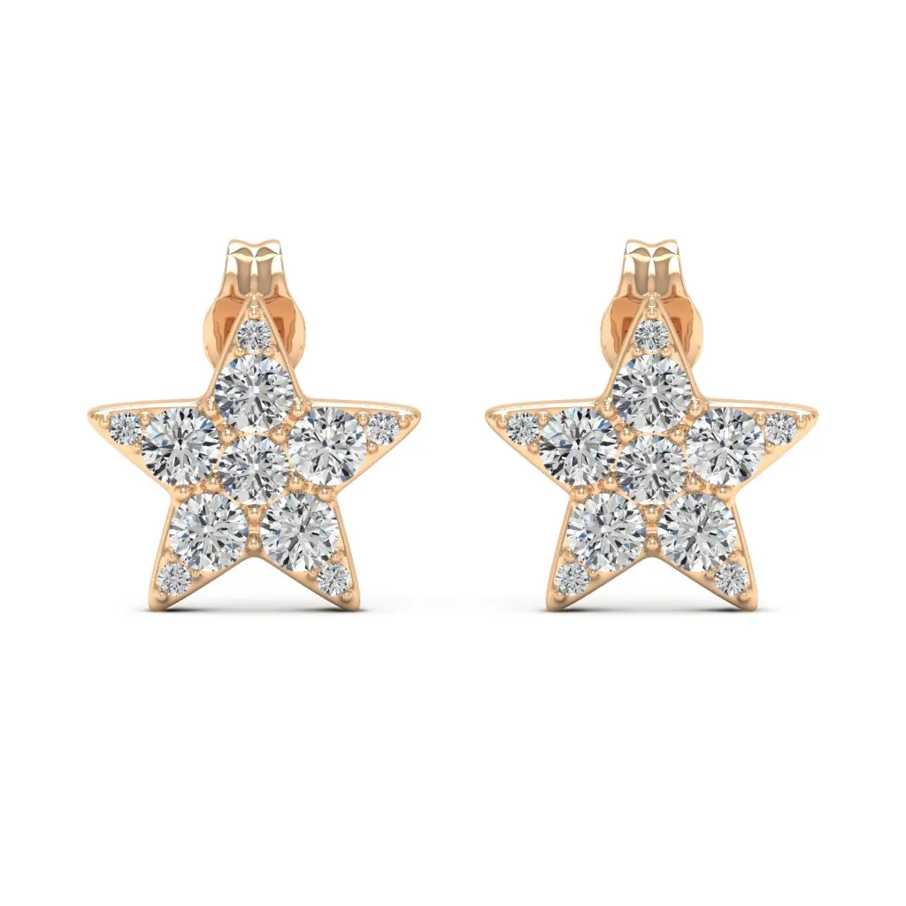0.71 d.e.w cts Elena Moissanite Stud Earrings