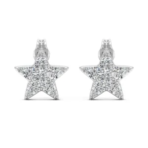 0.71 d.e.w cts Elena Moissanite Stud Earrings