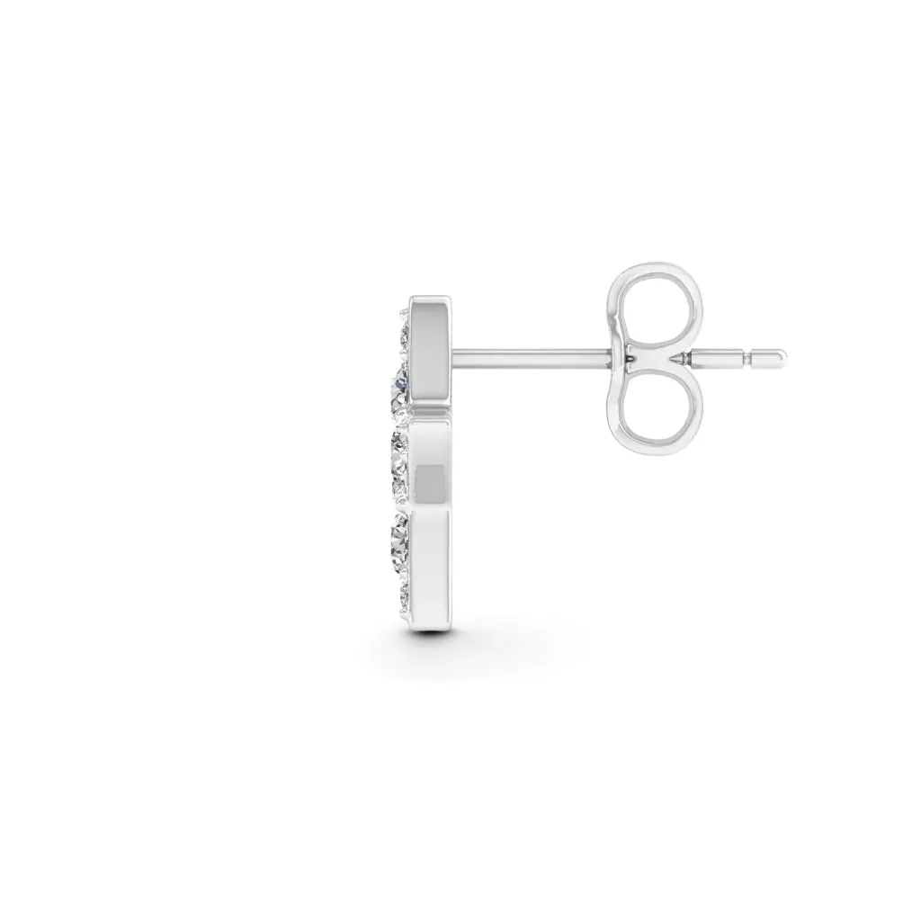 0.71 d.e.w cts Elena Moissanite Stud Earrings
