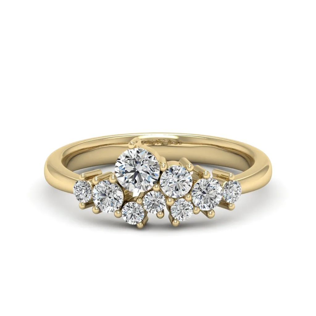 0.73 d.e.w cts Vesta Moissanite Ring