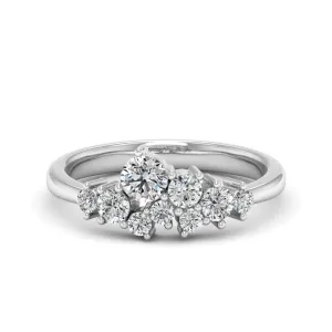 0.73 d.e.w cts Vesta Moissanite Ring