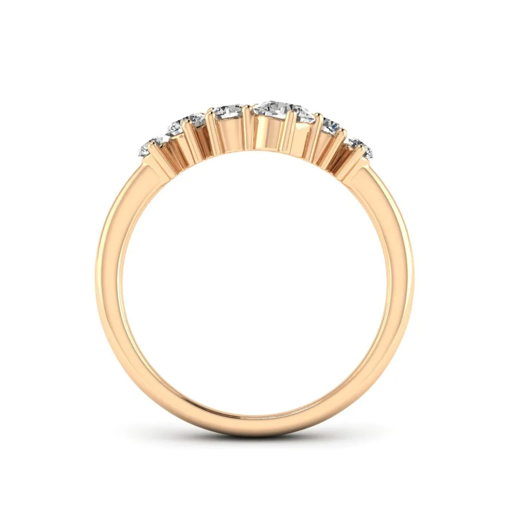 0.73 d.e.w cts Vesta Moissanite Ring