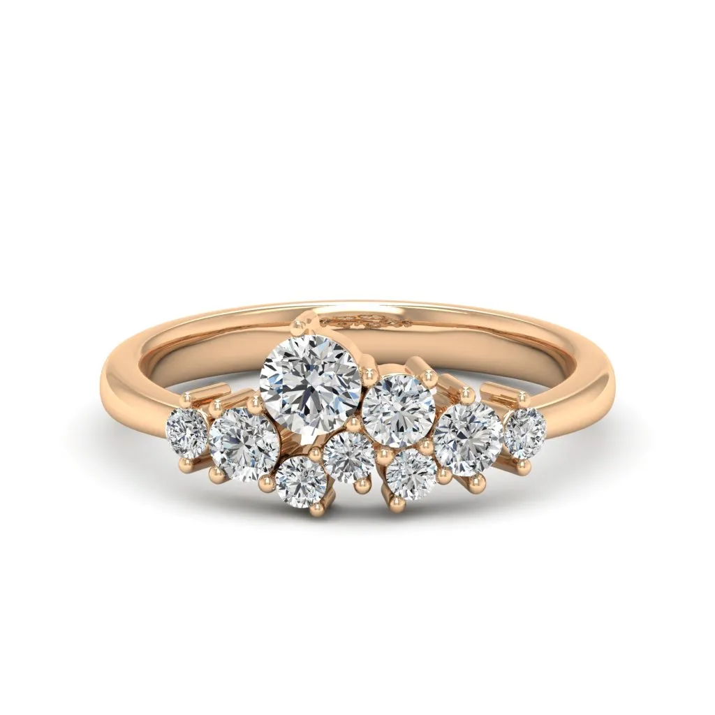 0.73 d.e.w cts Vesta Moissanite Ring