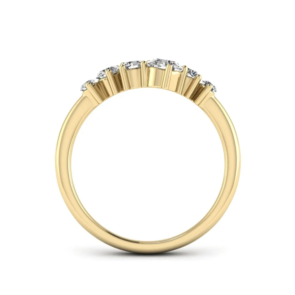 0.73 d.e.w cts Vesta Moissanite Ring