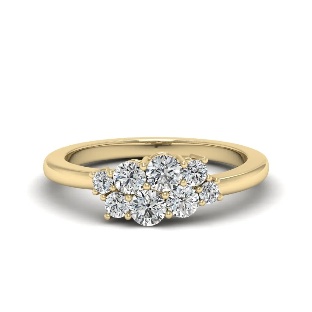 0.74 d.e.w cts Celena Moissanite Ring