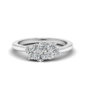 0.74 d.e.w cts Celena Moissanite Ring