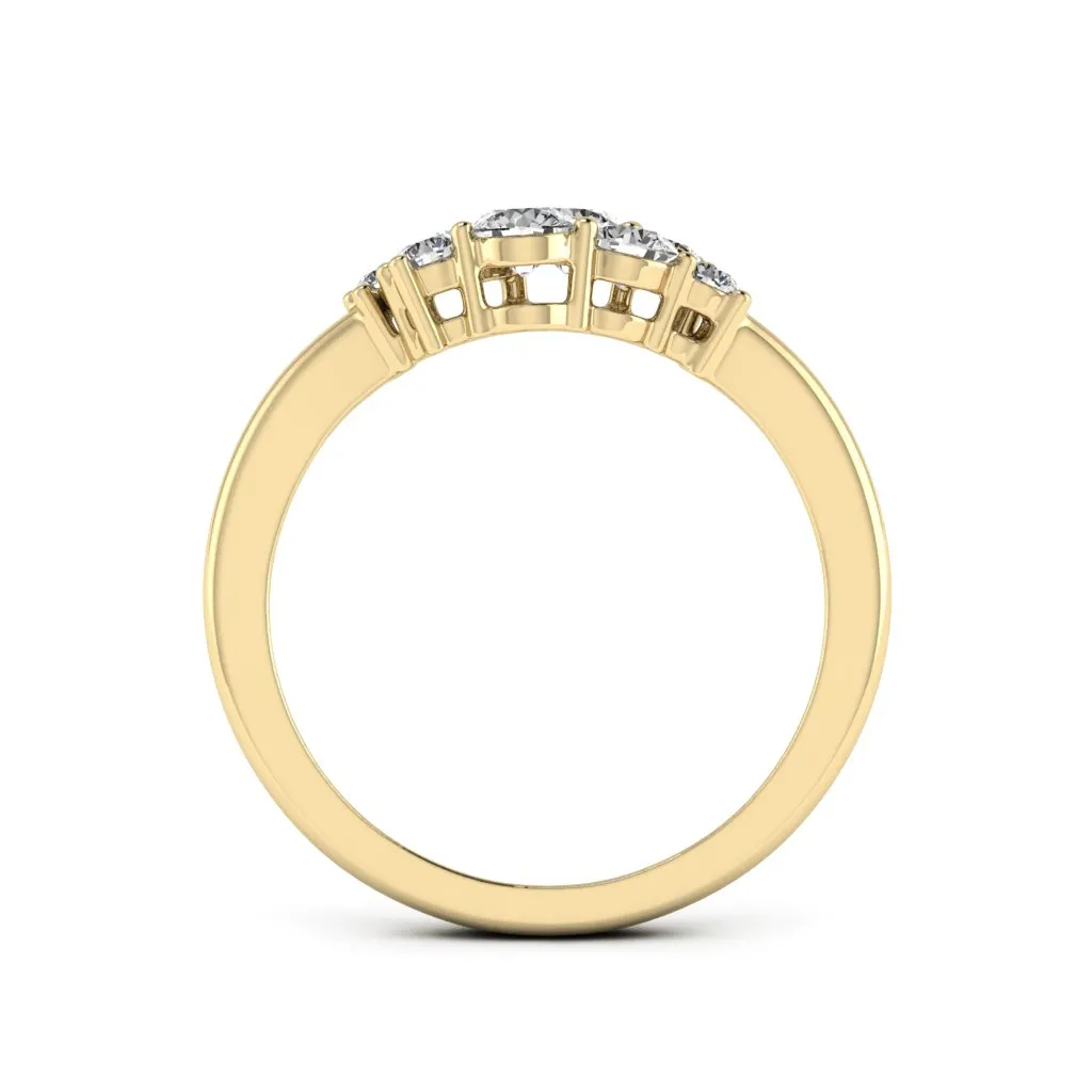 0.74 d.e.w cts Celena Moissanite Ring