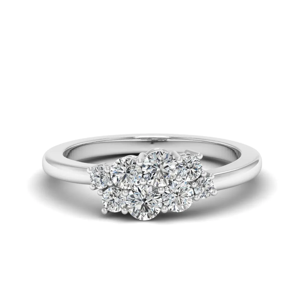 0.74 d.e.w cts Celena Moissanite Ring