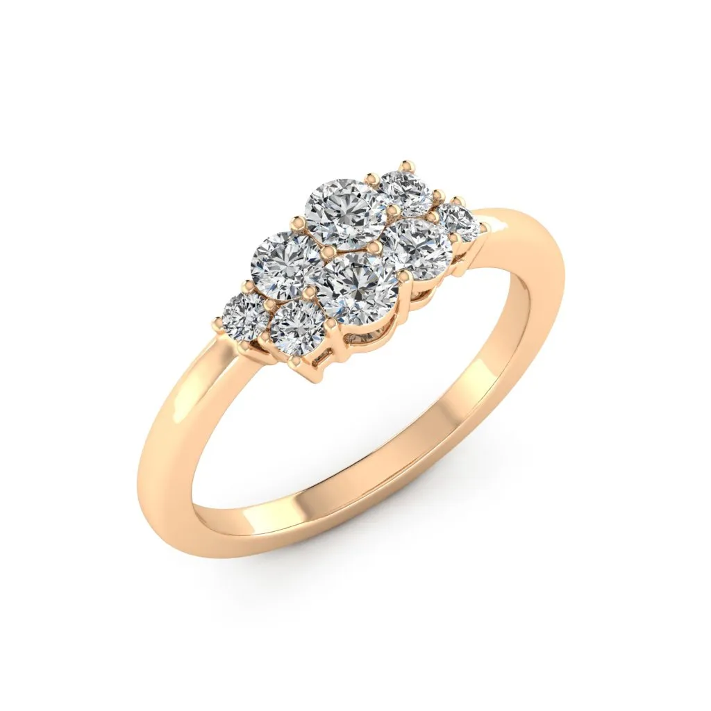 0.74 d.e.w cts Celena Moissanite Ring