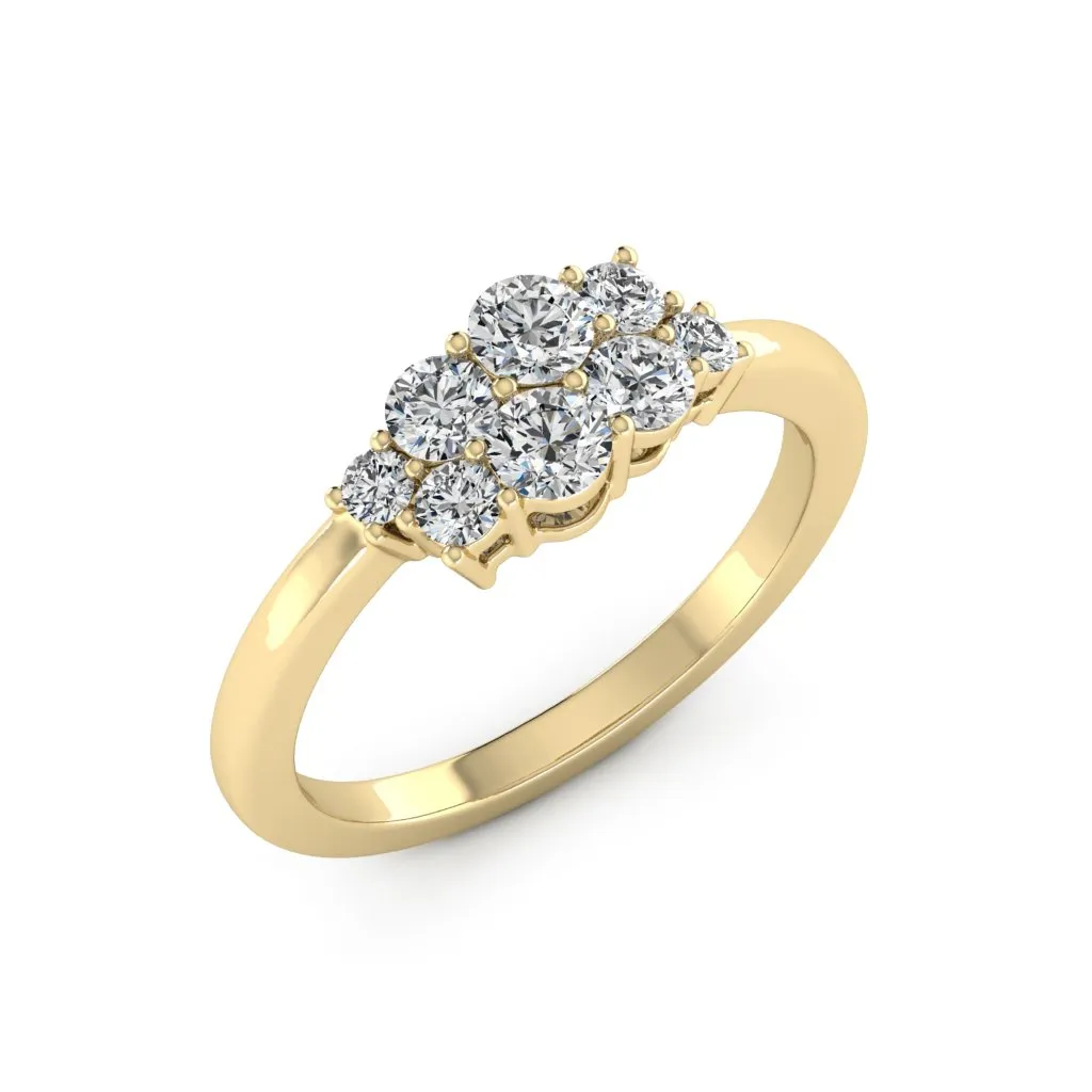0.74 d.e.w cts Celena Moissanite Ring