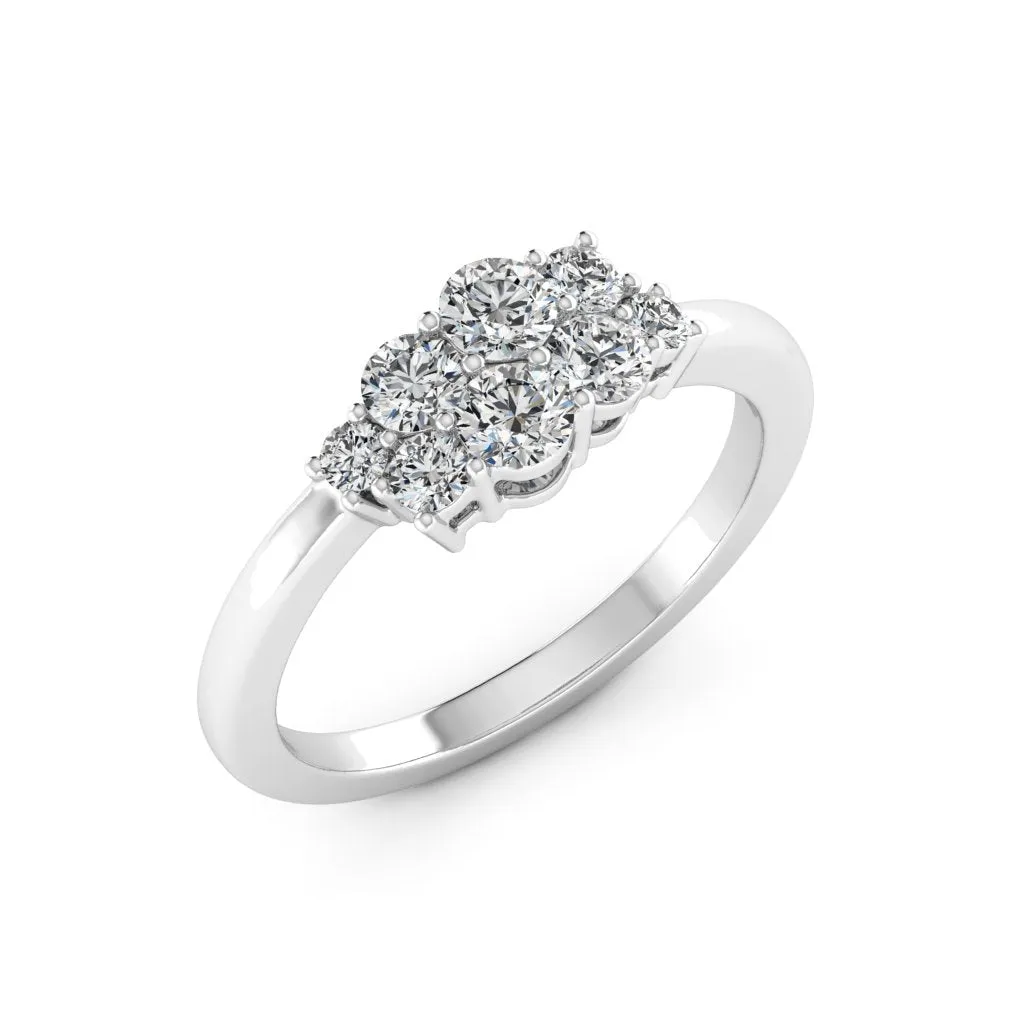 0.74 d.e.w cts Celena Moissanite Ring