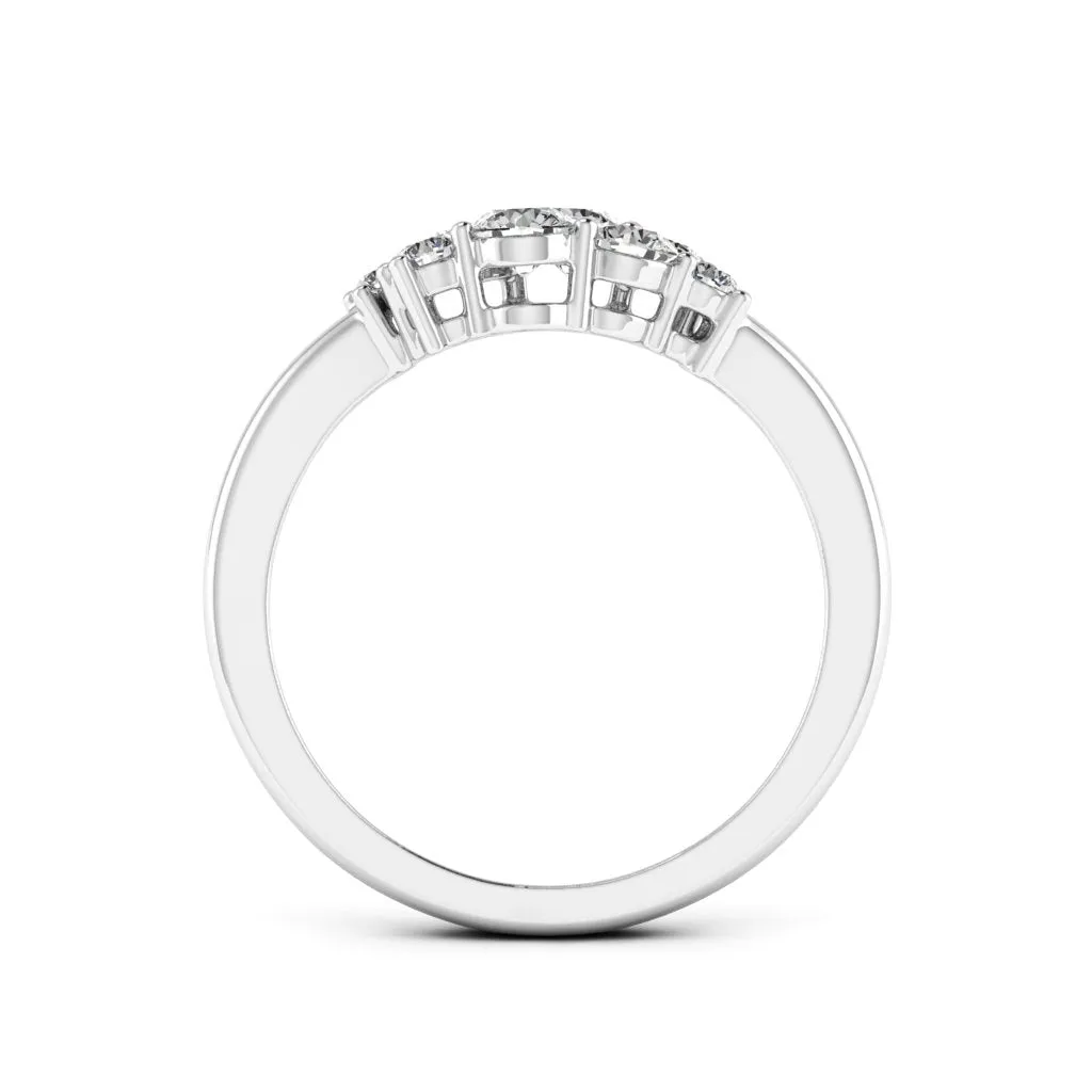 0.74 d.e.w cts Celena Moissanite Ring