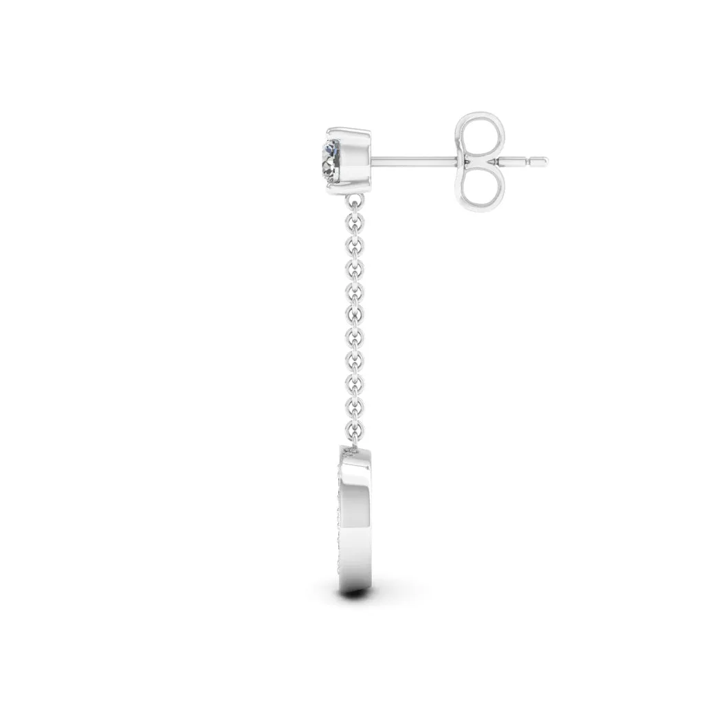 0.76 d.e.w cts Celeste Moissanite Dangle Earrings