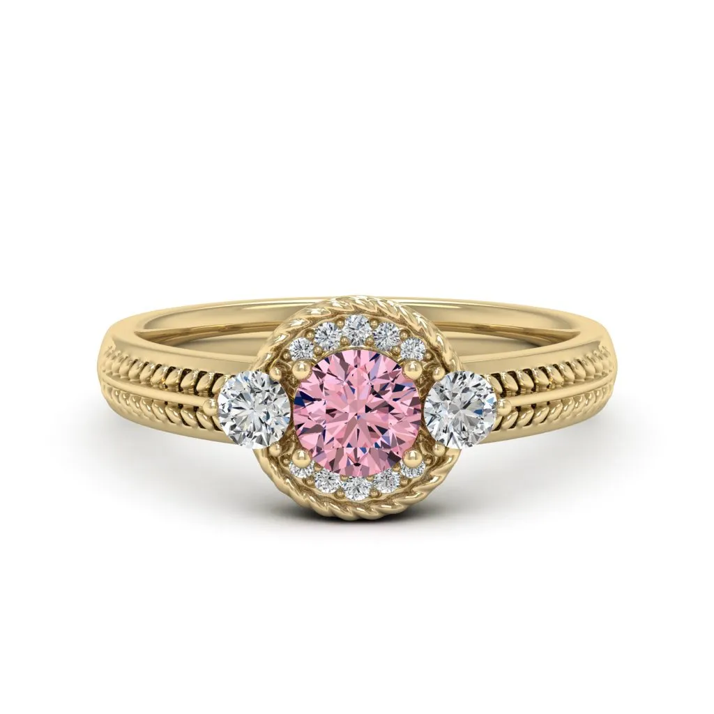 0.77 d.e.w cts Mili Moissanite Ring