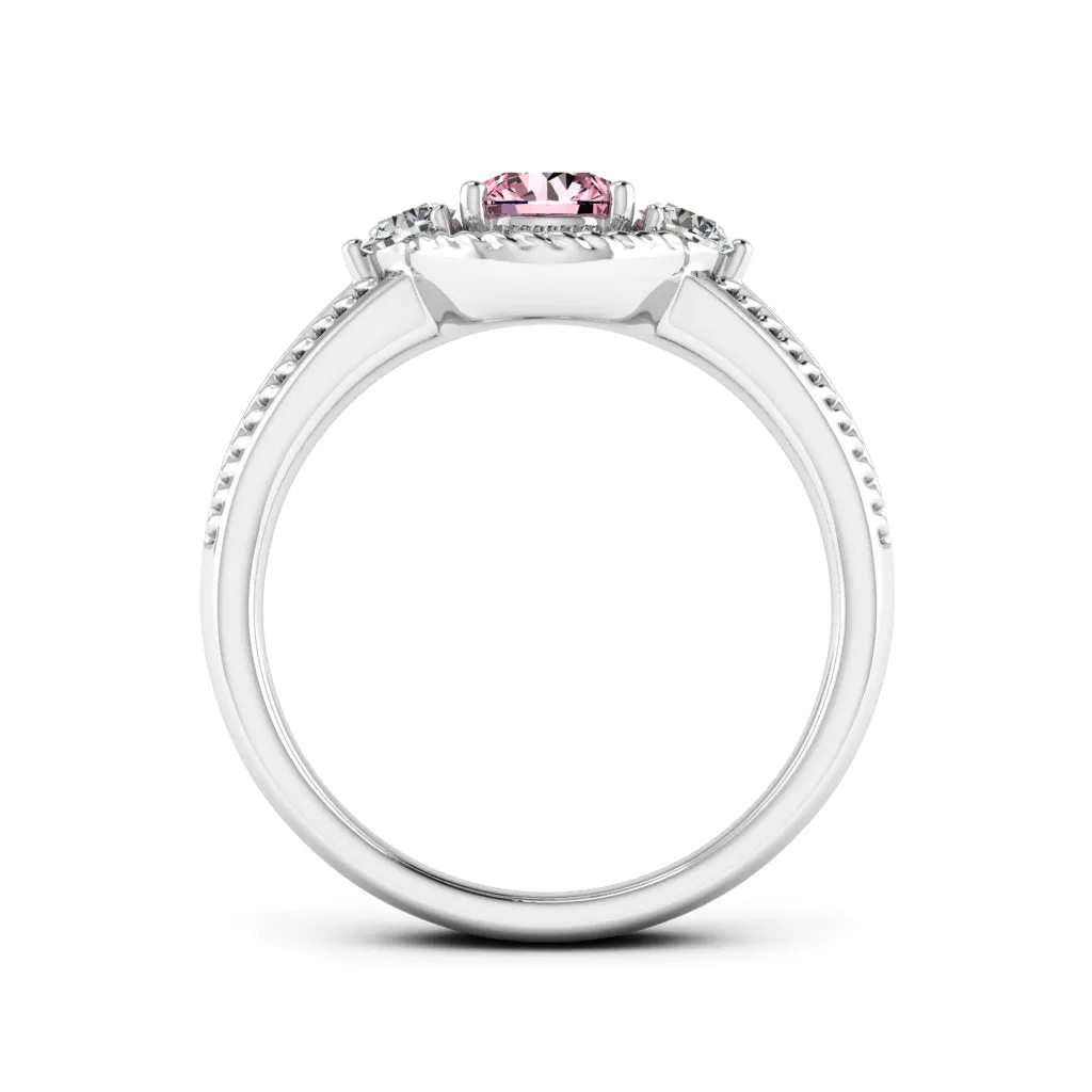 0.77 d.e.w cts Mili Moissanite Ring