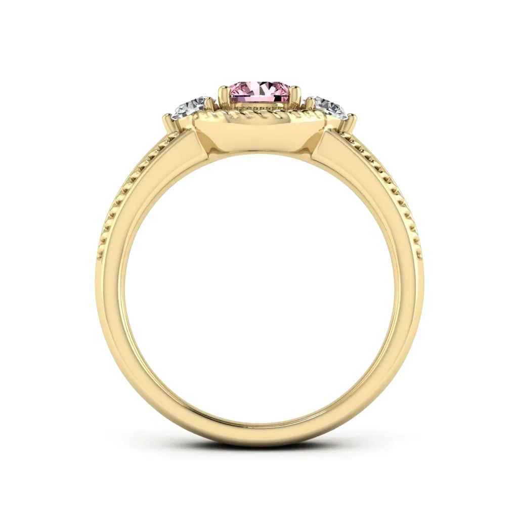 0.77 d.e.w cts Mili Moissanite Ring