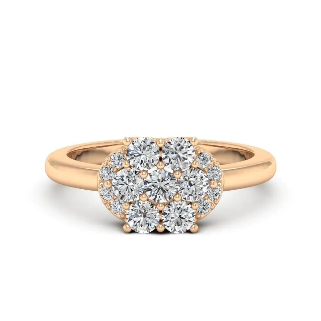 0.89 d.e.w. cts Madara Moissanite Ring