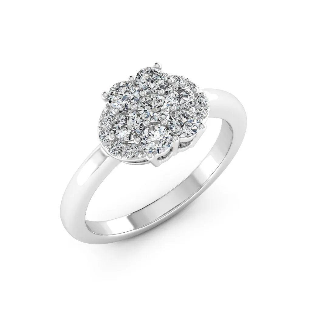 0.89 d.e.w. cts Madara Moissanite Ring