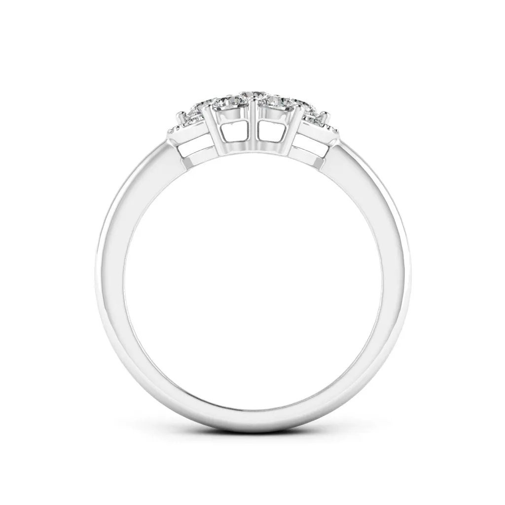 0.89 d.e.w. cts Madara Moissanite Ring