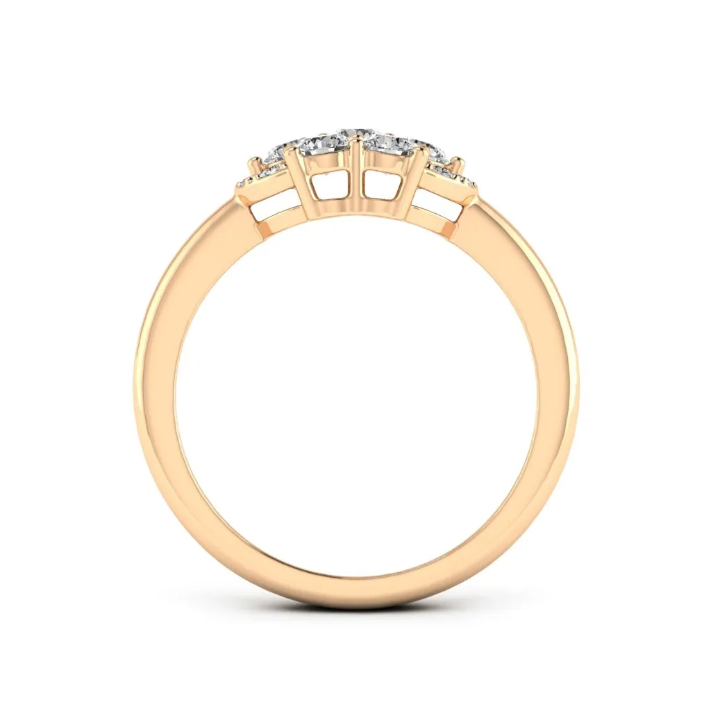 0.89 d.e.w. cts Madara Moissanite Ring