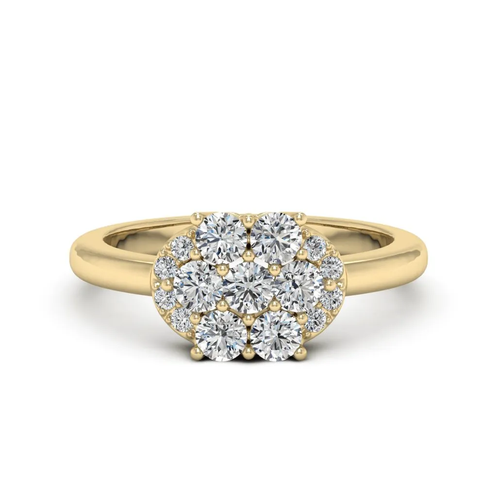 0.89 d.e.w. cts Madara Moissanite Ring