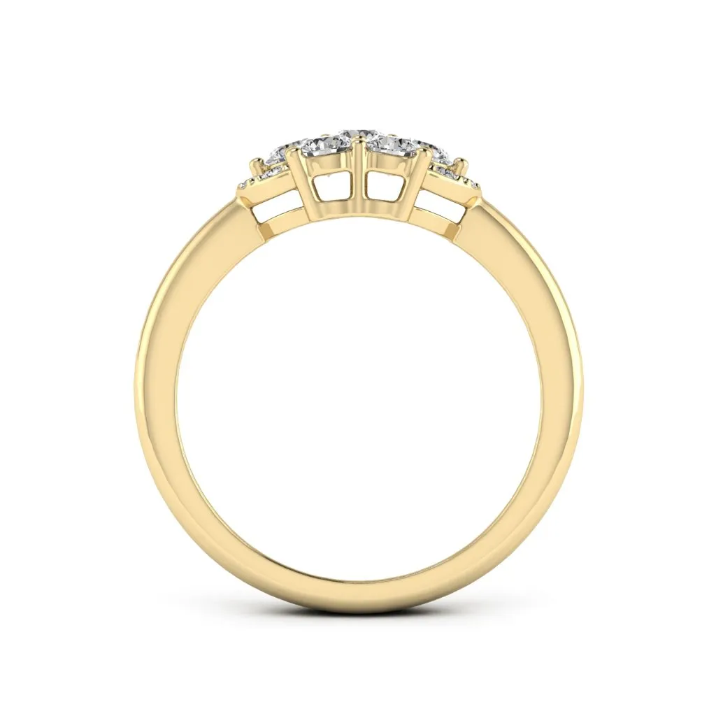 0.89 d.e.w. cts Madara Moissanite Ring
