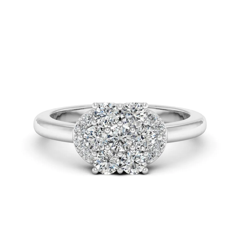 0.89 d.e.w. cts Madara Moissanite Ring