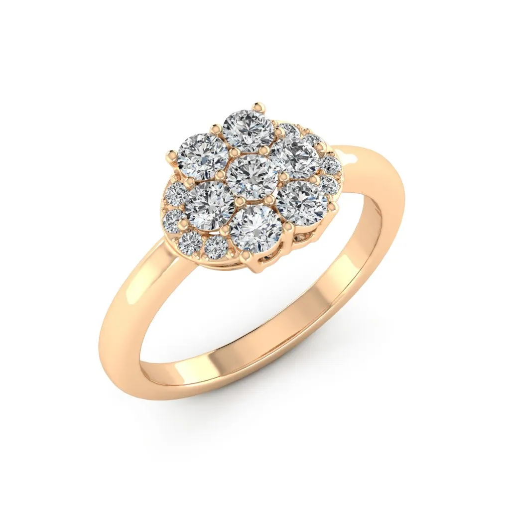 0.89 d.e.w. cts Madara Moissanite Ring