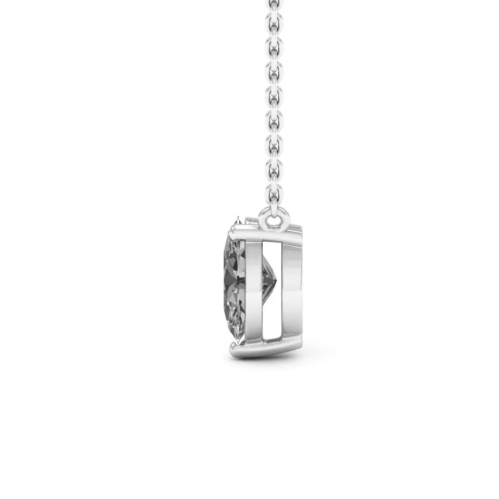 0.90 d.e.w cts 7x5mm Oval Colleen Moissanite Necklace