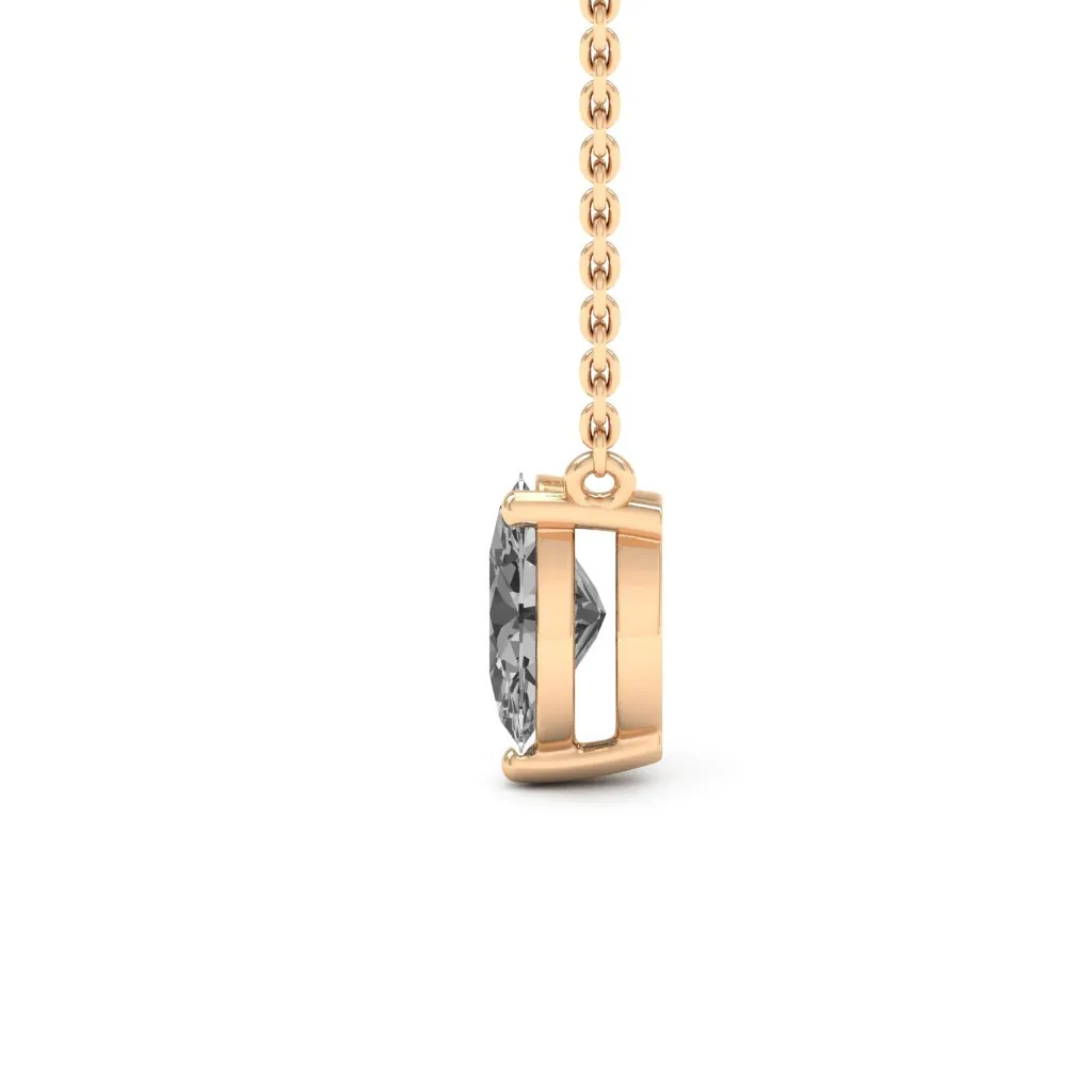 0.90 d.e.w cts 7x5mm Oval Colleen Moissanite Necklace