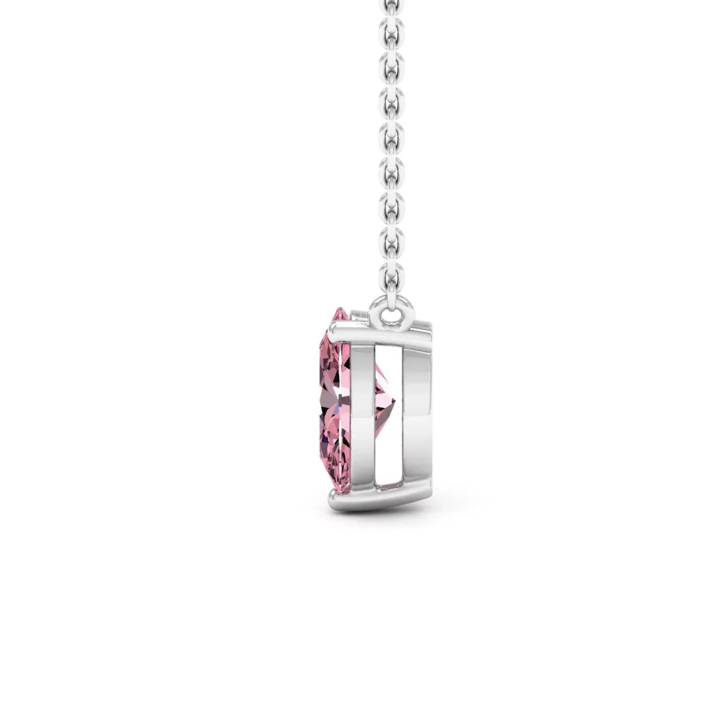 0.90 d.e.w cts 7x5mm Oval Colleen Moissanite Necklace