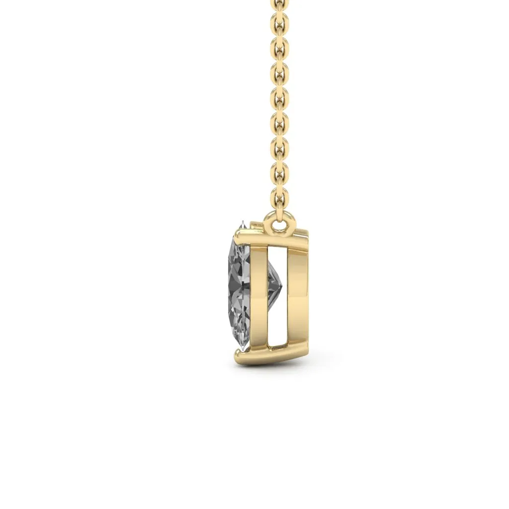 0.90 d.e.w cts 7x5mm Oval Colleen Moissanite Necklace