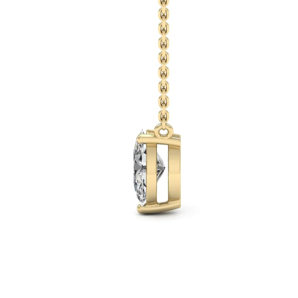 0.90 d.e.w cts 7x5mm Oval Colleen Moissanite Necklace