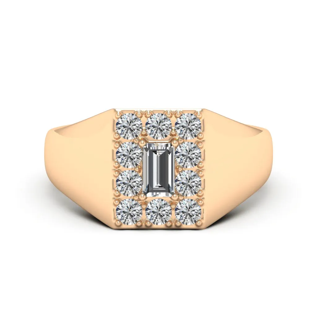 0.90 d.e.w. cts Sirius Moissanite Ring